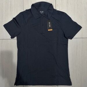 NWT DUER Mens Performance Polo Shirt in Navy, Size Medium